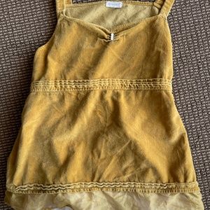Krista Larson gold velvet camisole
